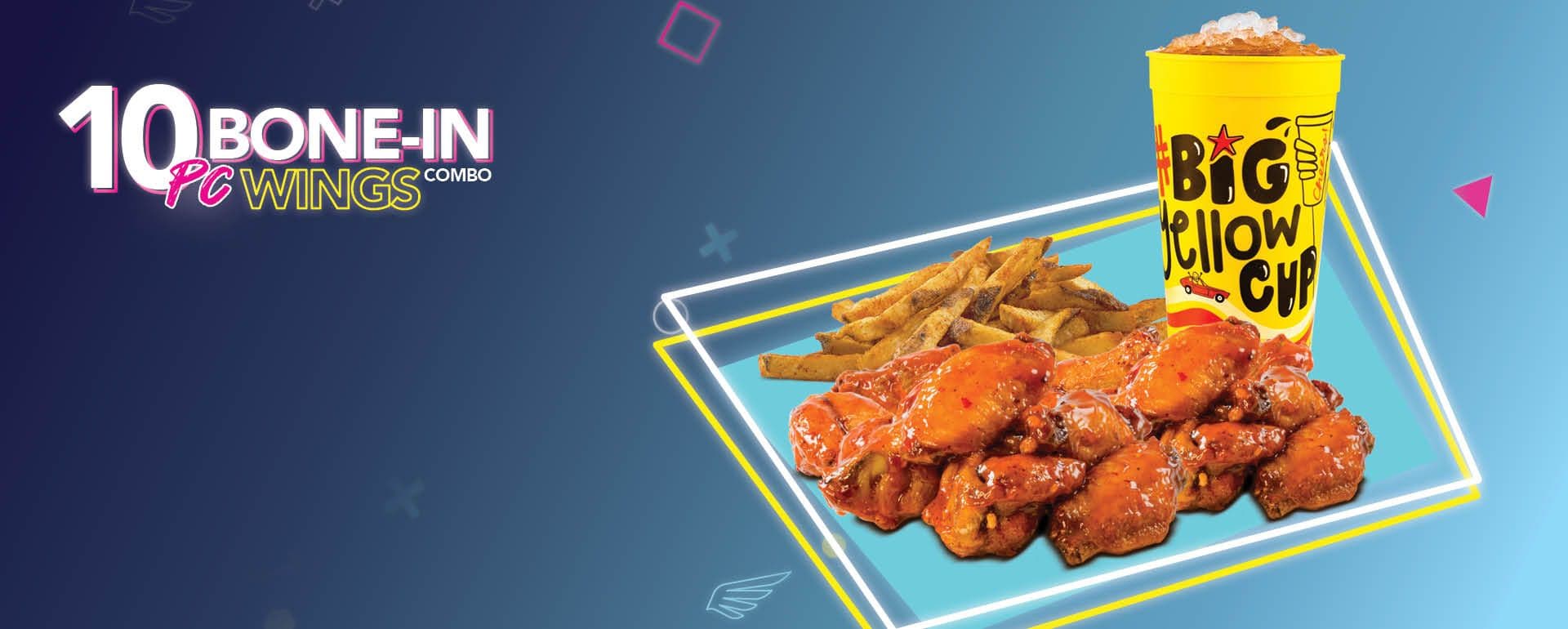 $12.99 10pc Wing Combo